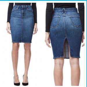 Good American Denim High Waisted Pencil Skirt